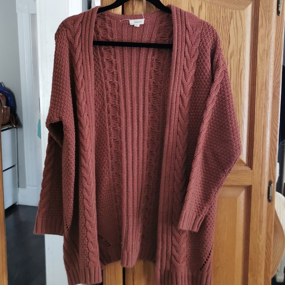Open knit cardigan